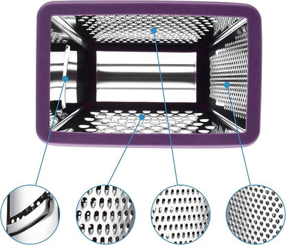 Spring Chef Purple Professional Stainless Steel XL Parmesan Cheese Grater - Image 8