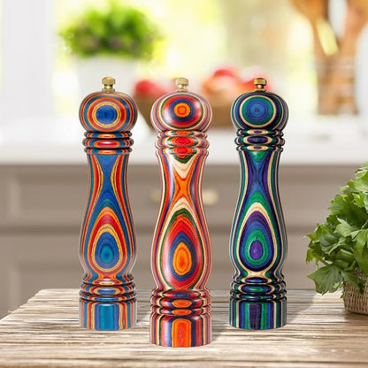 Baltique Montego Bay Pepper Grinder – 8 Inch Colorful Wooden Pepper Mill - Image 8