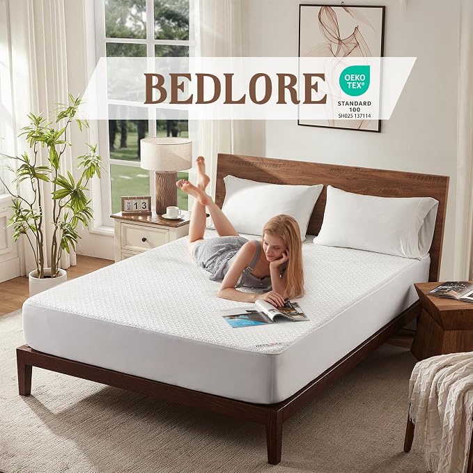 BEDLORE California King Mattress Protector, Waterproof Noiseless Mattress Cover - Image 3