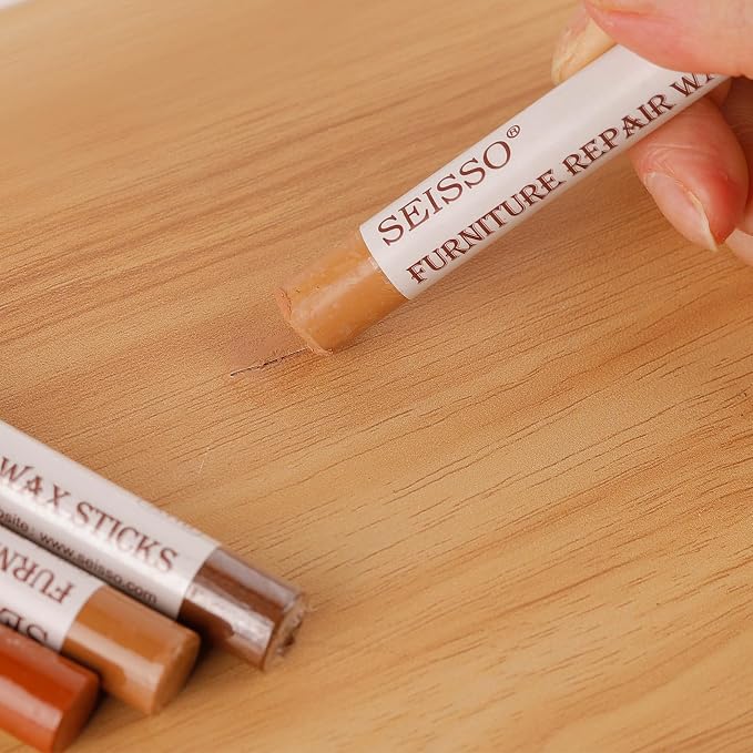 SEISSO Wood Filler Sticks- 6 Pcs, Furniture Repair Wax Crayons, Furniture - Image 5