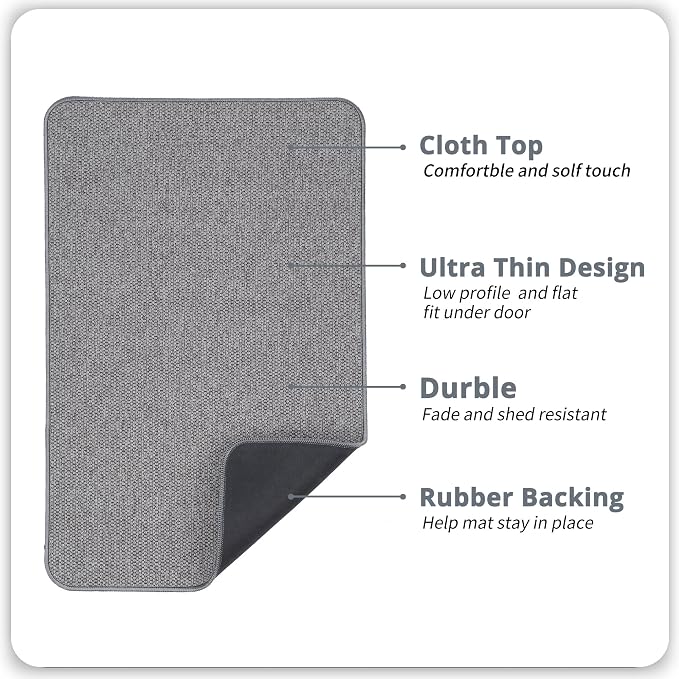 Bathroom Rugs Set 2 Pieces, Thin Bathroom Mats, Toilet Rugs, Quick Dry - Image 3