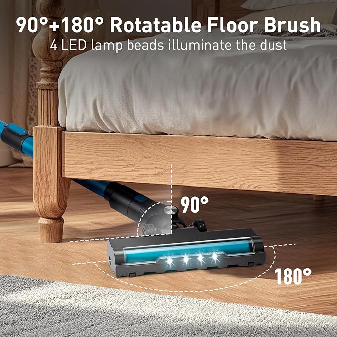 250W 25KPa Suction Cordless Vacuum Cleaner, 6-in-1 Lightweight Stick Vacuum - Image 6