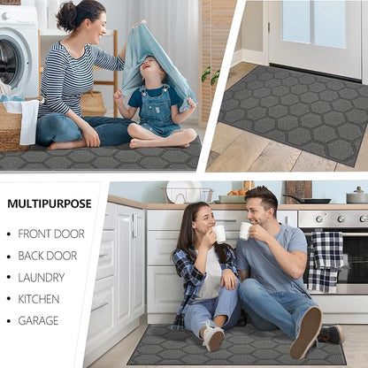 FONEYI Indoor Door Mat, Entrance Rug 24" x 36" Non-Slip Rubber Backing - Image 5