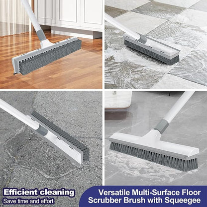 Floor Scrub Brush with 60 inch Long Handle, 2 in 1 Heavy Duty Stiff Bristle - Image 5