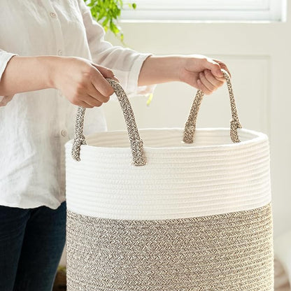INDRESSME Tall Wicker Laundry Basket, Large Woven Clothes Hamper - Image 6