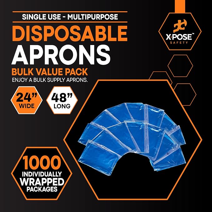 Xpose Safety 24, 000 Blue Plastic Disposable Aprons - Image 3