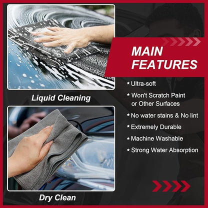200 Pcs Microfiber Cleaning Cloth 16x16 Inch Microfiber Towels - Image 4