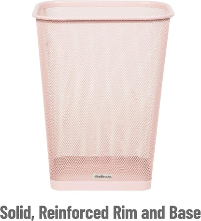 Mind Reader Mesh Trash Can, Square Wastebasket - Image 4