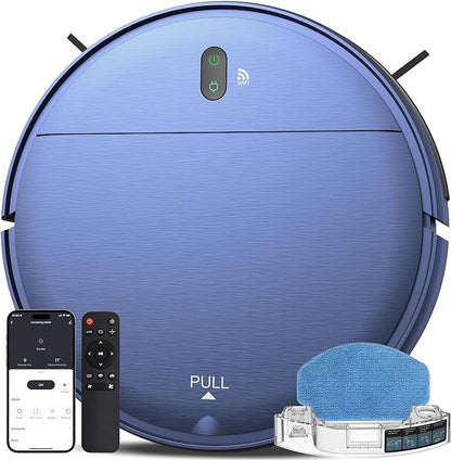 ZCWA Robot Vacuum and Mop Combo, 2.4GHz WiFi Link Vacuum Robot, 4 Cleaning Mode by ZCWA
