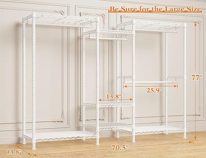 Raybee Clothing Racks for Hanging Clothes Heavy Duty Clothes Rack Load 750LBS - Image 7