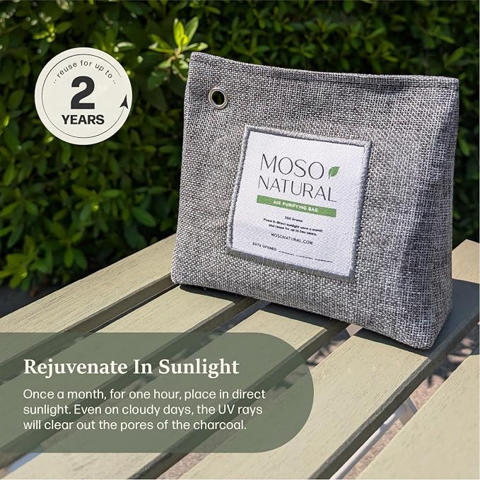Moso Natural Air Purifying Bag 600g Premium Bamboo Charcoal Odor Absorber | Pet - Image 8