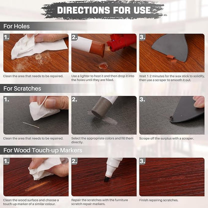 Wood Filler Sticks, Wax Sticks for Furniture Markers Repair Any Scratches - Image 4