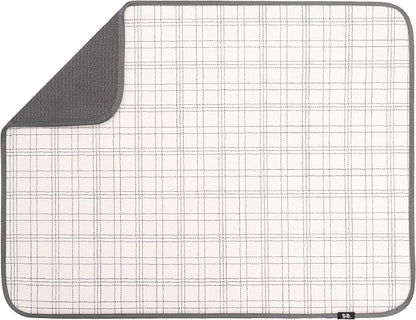 S&T INC. Dish Drying Mat XL, 18” x 24”, Absorbent Microfiber Kitchen Counter Mat by STINC