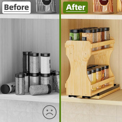 BAMEOS Pull Out Spice Rack Organizer - Image 7