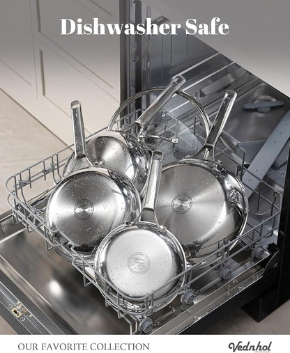 Stainless Steel Pan, 12 Inch Stainless Steel Frying Pan, Tri-Ply Stainless - Image 4