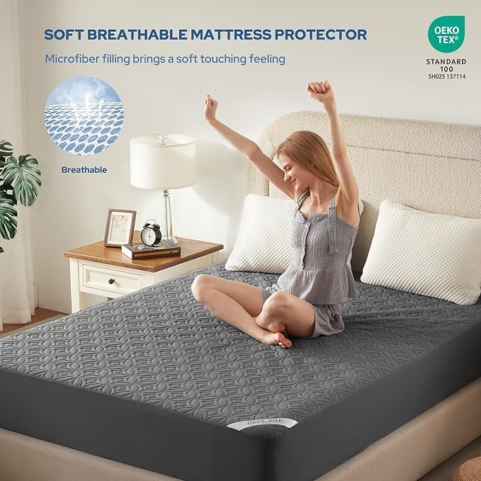 BEDLORE Waterproof Mattress Protector, King Size Mattress Pad - Image 3