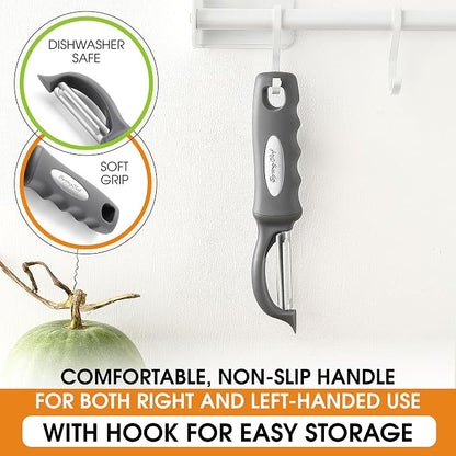 Spring Chef Premium Swivel Vegetable Peeler, Comfortable Handle and Ultra Sharp - Image 6