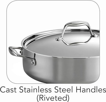 Tramontina Signature Tri-Ply Clad Stainless Steel 6-Quart Saute Pan - Image 5