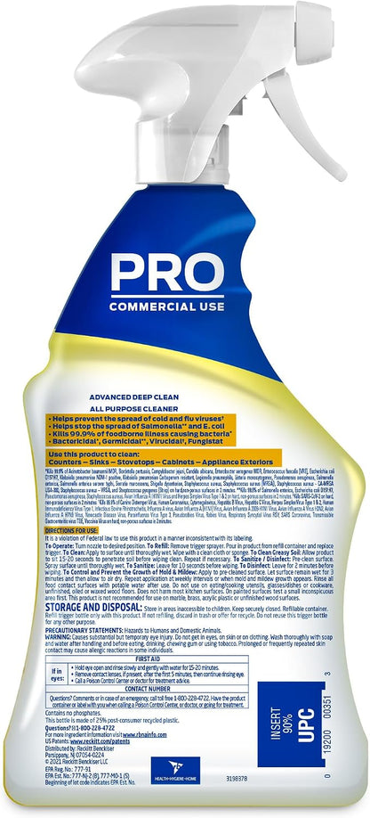 Lysol Pro All-Purpose Cleaner, Advanced Deep Cleaning Sanitizing and - Image 2