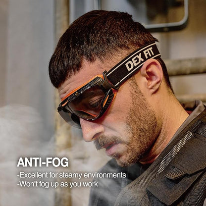 DEX FIT Protective Safety Goggles SG220; Anti Fog & Scratch, Z87 Eye Protection - Image 4