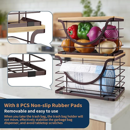 Extra Large Trash Bag Holder Under Sink Stackable Kitchen Storage 2 Pack - Image 7