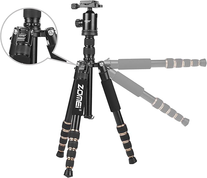 ZoMei Z669 Magnesium Aluminum Alloy Travel Camera Tripod with Ball Head for Canon,Sony,DSLR
