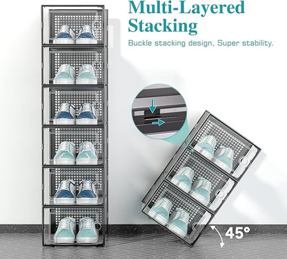 Kuject Large Shoe Organizers Storage Boxes - Image 3