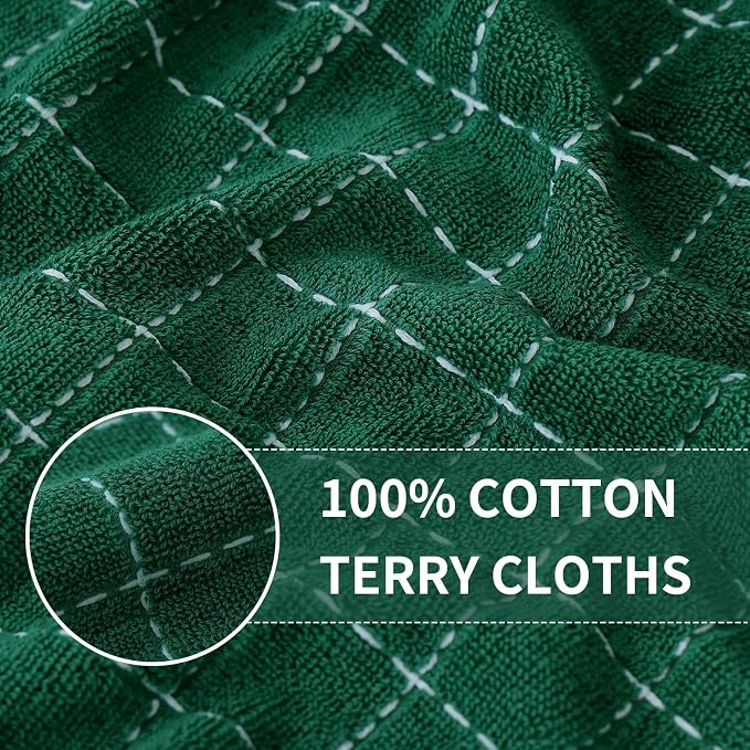 Homaxy 100% Cotton Terry Kitchen Dish Cloths, Ultra Soft and Absorbent Dish - Image 2