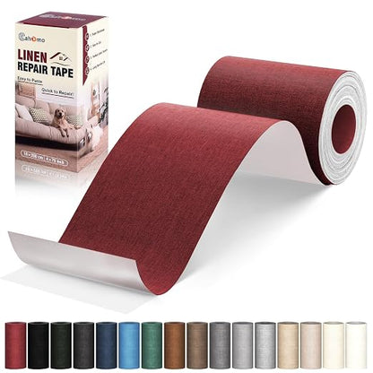 Linen Repair Tape 4x79 inch, Self Adhesive Fabric Patches, Linen Patch Tape Kit by Cahomo