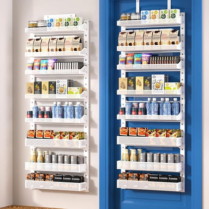 coobest 8-Tier Over the door Spice Rack Organizer, Large Heavy Duty Metal Wall by Coobest