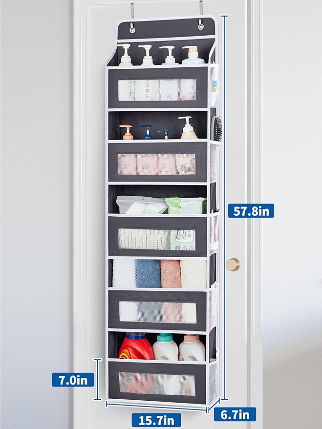 JARLINK Over The Door Organizer, 5 Shelf Door Hanging Organizer - Image 2