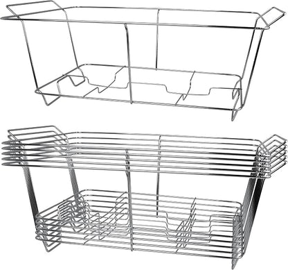 COMFICOVE 6 Pack Chafing Wire Rack Buffet Stand Chrome Frame - Image 2