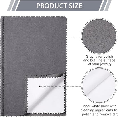 Breling 20 Pcs Silver Jewelry Polishing Cloths 6 x 8 inches Jewelry Cleaning - Image 3
