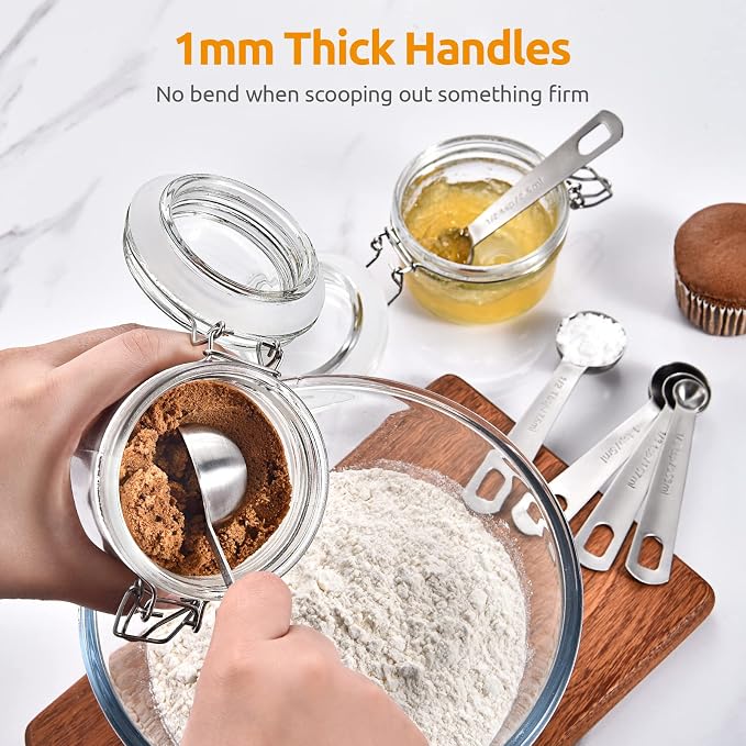 Measuring Spoons: U-Taste 18/8 Stainless Steel Measuring Spoons Set of 8 Piece: - Image 5