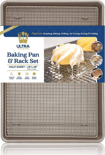 Ultra Cuisine Wire Rack Baking Sheet Pan Set by UltraCuisine