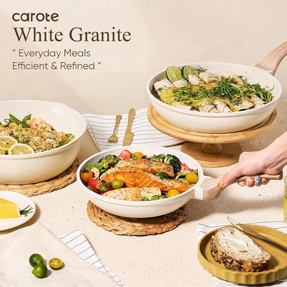 CAROTE 14 Pcs Pots and Pans Set Nonstick, Cookware Set Kitchen Cooking Set - Image 9