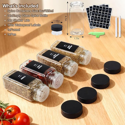 24Pcs Spice Jars Containers - Image 5