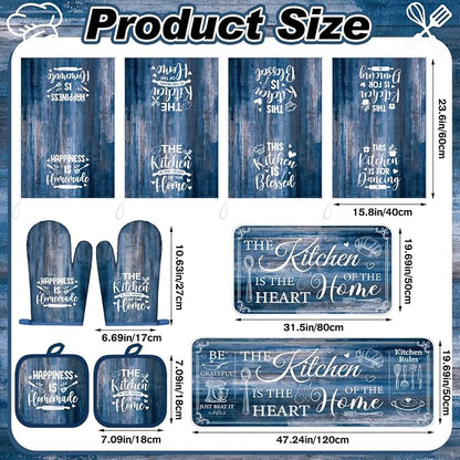 Fourluoo 10 Pcs Farmhouse Kitchen Decor and Accessories Set 4 Kitchen Towels 2 - Image 3