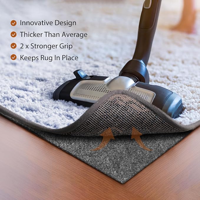 Felt Rug Pad, 2 x 8 Ft Rubber Non-Slip Rug Pad Gripper, Keep Rugs Secure and in - Image 5