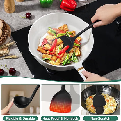 Onader Cooking Utensils Set of 6, Non Toxic & Dishwasher Safe - Image 4
