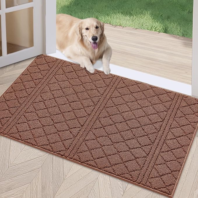 REFETONE Indoor Doormat, Front Back Door Mat 24"x36" Rubber Backing Non Slip by Refetone