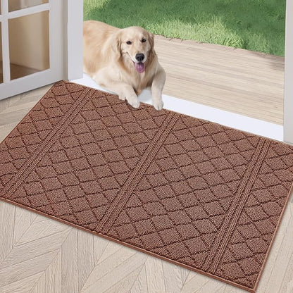 REFETONE Indoor Doormat, Front Back Door Mat 16"x24" Absorbent Rubber Backing by Refetone