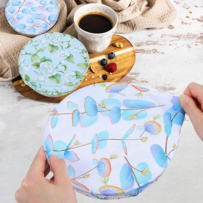 5 Pieces Bowl Covers Reusable, 5 Size Elastic Cloth Bowl Covers - Image 4