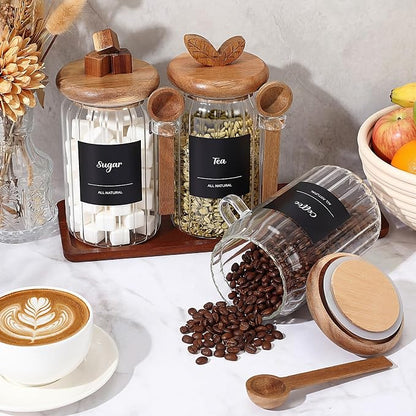 Suclain 3 Pcs Glass Coffee Container - Image 5