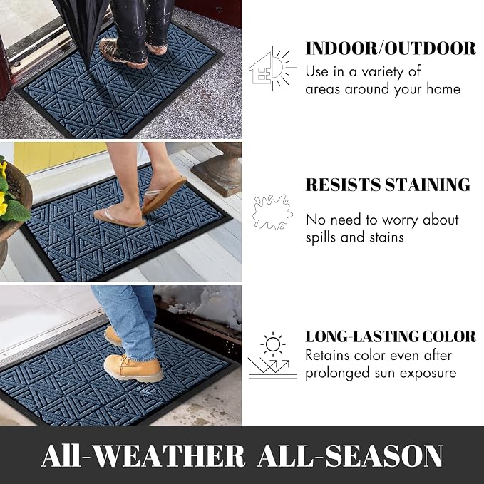Yimobra Large Door Mat 36x24, All-Weather Waterproof Non-Slip Welcome Matt - Image 4