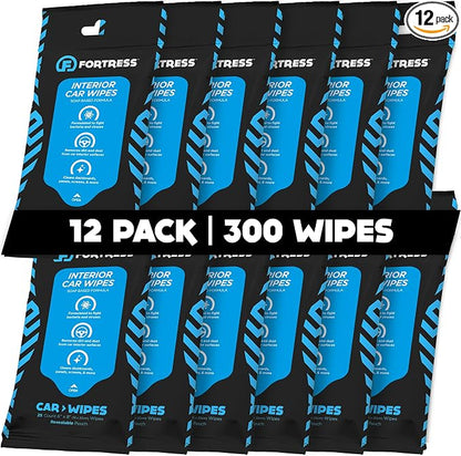 Fortress Car Interior Wipes for Car Interior Cleaning, and Steering Wheel by Fortress