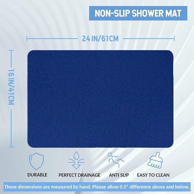 Non-Slip Bathtub Mat, Anti Slip Shower Mat, Fast Drying Bathtub Mats, Foot - Image 2