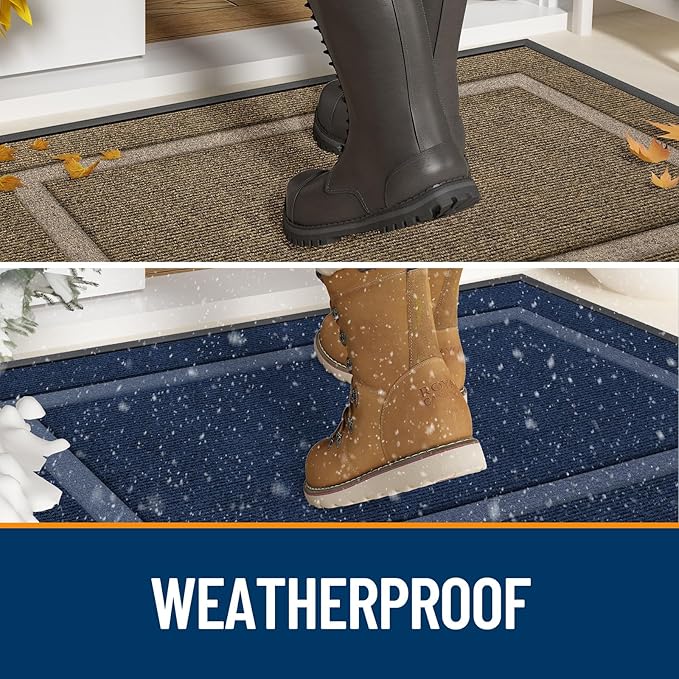 OLANLY Front Door Mat Indoor Outdoor Entrance, Waterproof All-Season, - Image 4