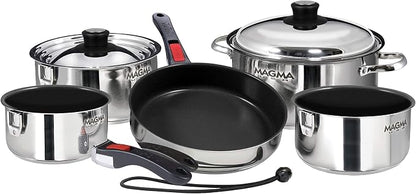 Magma 10 Piece Gourmet Nesting Stainless Steel Cookware Set by MagmaProducts