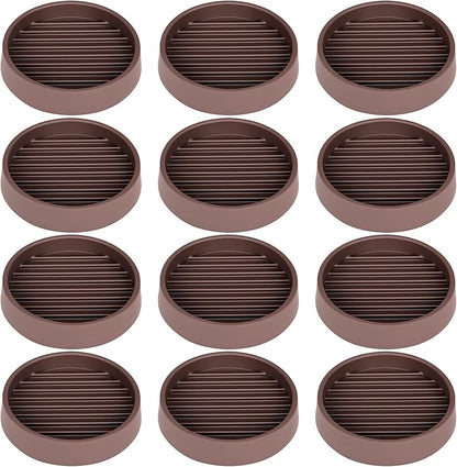 Non Slip Furniture Pads, 2.5” Round Rubber Caster Cups, Anti-Slip Gripper by VOCOMO